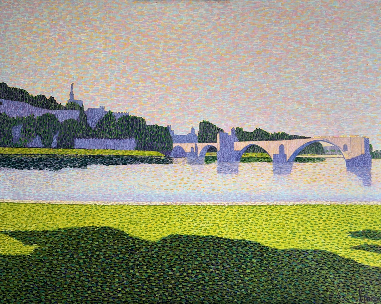 Pont d'Avignon sur la rivière